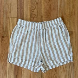 Never Worn Old Navy Linen Blend Striped Shorts